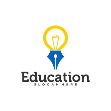Bulb Pencil logo vector template, Creative Pencil design concepts illustrat.. Stock Illustration