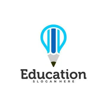 Bulb Pencil logo vector template, Creative Pencil design concepts illustrat.. Stock Illustration