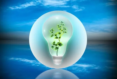 Bulb with a plant inside Stock-Illustration