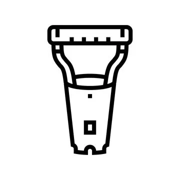 Bulb planter garden tool line icon vector illustration Stock Illustration