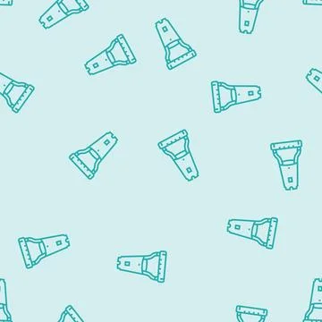 Bulb planter garden tool line seamless pattern Stock Illustration