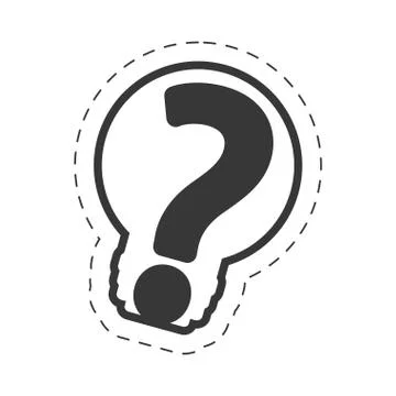 Bulb question mark image outline Ilustración de archivo