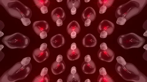 Bulb Red Electrcity Mirror  Video stock 47124756