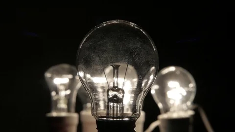 Bulb Sliding to The Right Stock Footage 74309497