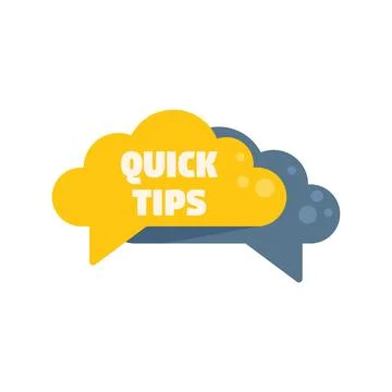 Bulb tip icon flat vector. Advice idea Stock Illustration