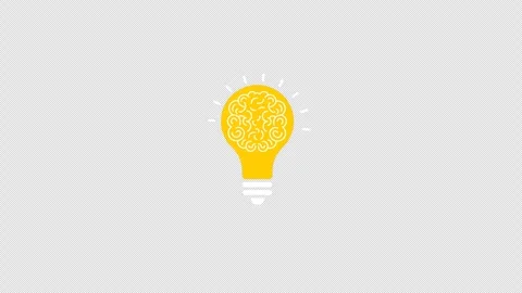 Bulb turn on animation in 4K quality, symbolizing ideas concept 스톡 동영상 332889915