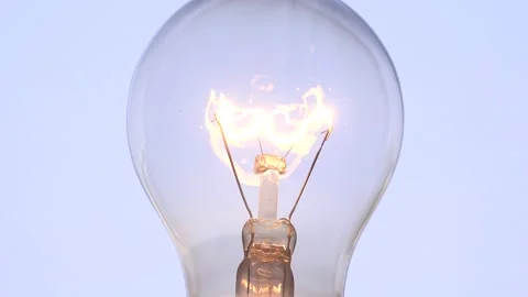 Bulb, Turn On the Light View, Turning the Light On a Bulb, Turns the Light Off  Stock Footage 346680046