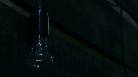 The bulb turns on Stock Footage 82155882