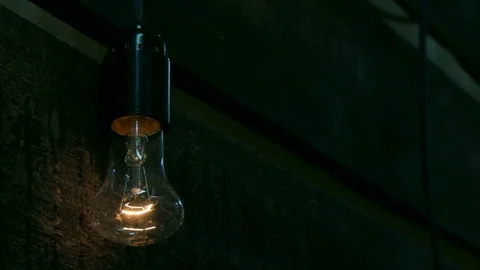 The bulb turns on Stock Footage 82156687
