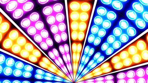 Bulb Wall Big Spotlight 2 Stock Footage 36019092