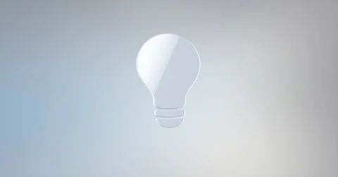 Bulb White 3d Icon Stock Footage 67202831