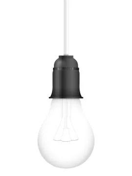Bulb on white Stock Illustration