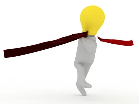 Bulbman on finish Stock Illustration