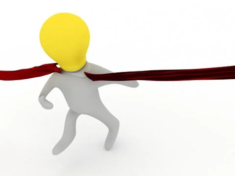 Bulbman on finish Stock Illustration