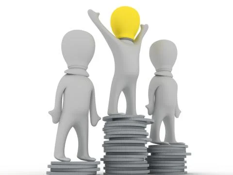 Bulbman get it all Stock Illustration