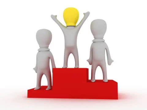 Bulbman is a winner! Stock Illustration