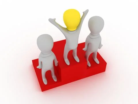 Bulbman is a winner! Stock Illustration