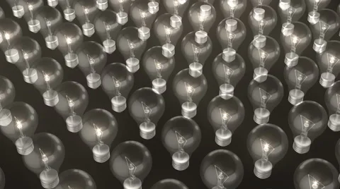 Bulbs Animation 3D Gold Video stock 47139686