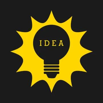 Bulbs design over black background vector illustration Illustrazione stock