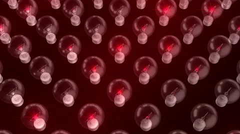 Bulbs Glowing 3D Visual Animation Stock Footage 47126855