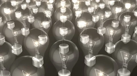 Bulbs Gold Animation  Stock Footage 47139006