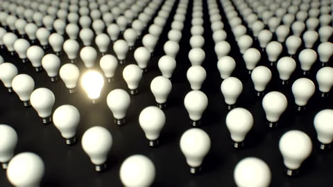 Bulbs Idea Concept Stock Footage 130792104