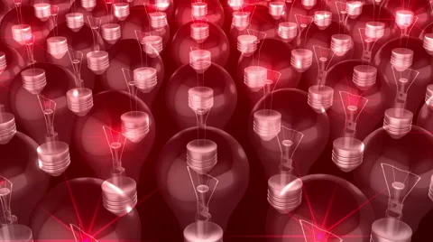 Bulbs Moving Bulb 3D VJ Video stock 47128324