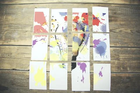 Bulbs of puzzles Stock Photos