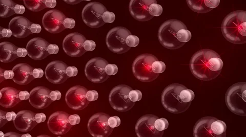 Bulbs Stage Visuals Vj 3D Anmiation Red Stock Footage 47126161