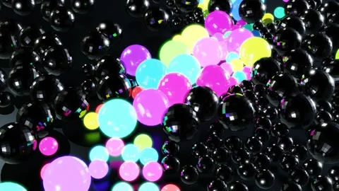 Bulbs start to glow forming pattern like abstract chrismas garland. Multicolor Stock Footage 242043121