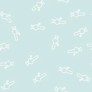 Bulbulyator for smoke narcotics line vector seamless pattern Stock Illustration