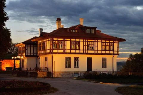 Bulding at evening Stock Photos