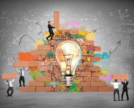 Bulding a new creative idea Stock Illustration