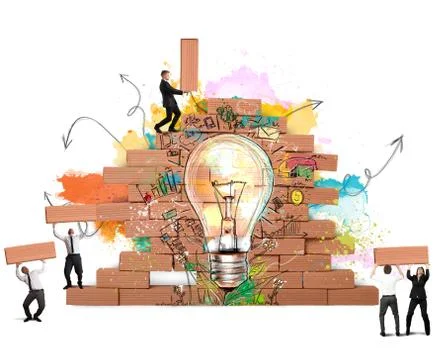 Bulding a new creative idea Stockillustratie