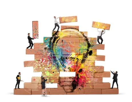 Bulding a new creative idea Stock Photos