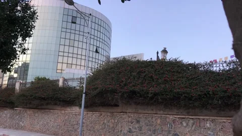 BULDING WITH SOME FLOWERS Stock Footage 150489135