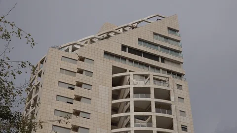 Bulding tower in Tel Aviv Stock Footage 102701534