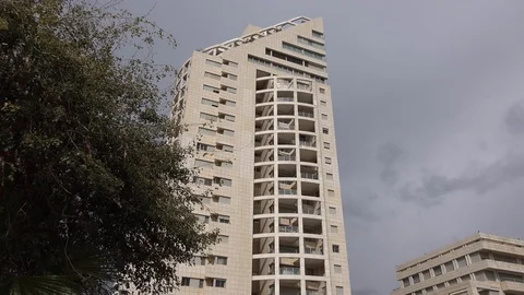 Bulding tower in Tel Aviv Stock Footage 102740266