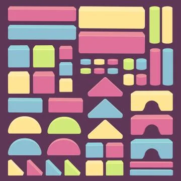 Bulding toy blocks for stack tower game for kids Stockillustratie