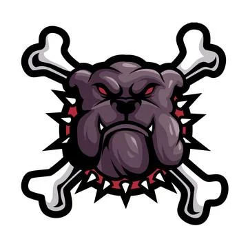 BULDOG VECTOR ANIMAL LOGO TEMPLATE Stock Illustration