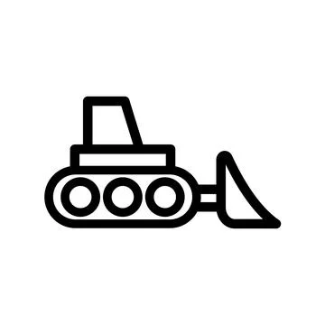 Buldozer Construction icon template Stock Illustration