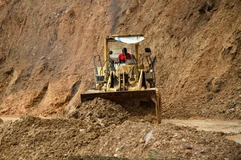 Buldozer work Stock Photos