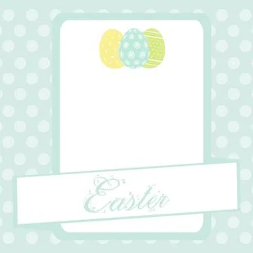 Bule Easter banner background with eggs Stock-Illustration