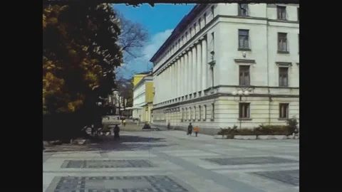 Bulgaria 1981, Sofia street view 2 Stock Footage 147356264