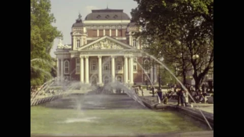 Bulgaria 1981, Sofia street view Stock-Footage 195554383