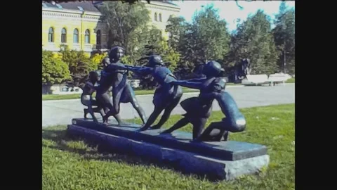 Bulgaria 1981, Statue in sofia Stock Footage 147351936