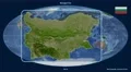 Bulgaria - 3D tube zoom (Mollweide projection). Satellite 4k or 4k+ Resolution