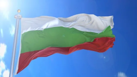 Bulgaria animated flag pack in 3D and isolated background Stock Footage 119931439