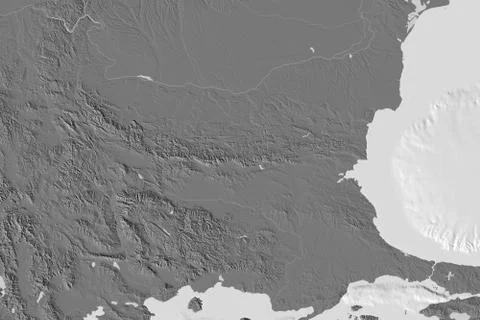 Bulgaria. Bilevel elevation map Stock Illustration