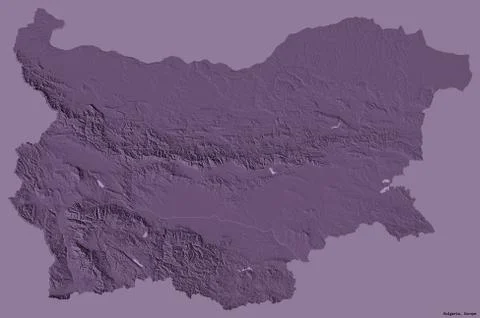 Bulgaria. Colored elevation map Stock Illustration
